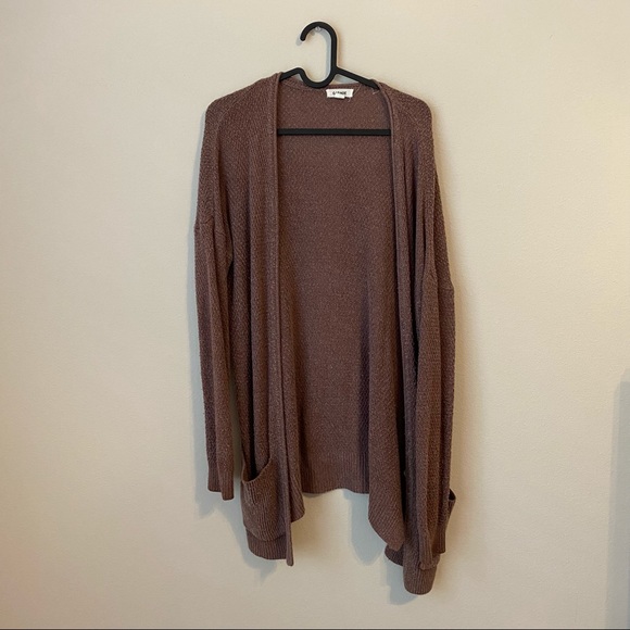 Garage Sweaters - Garage purple longline cardigan